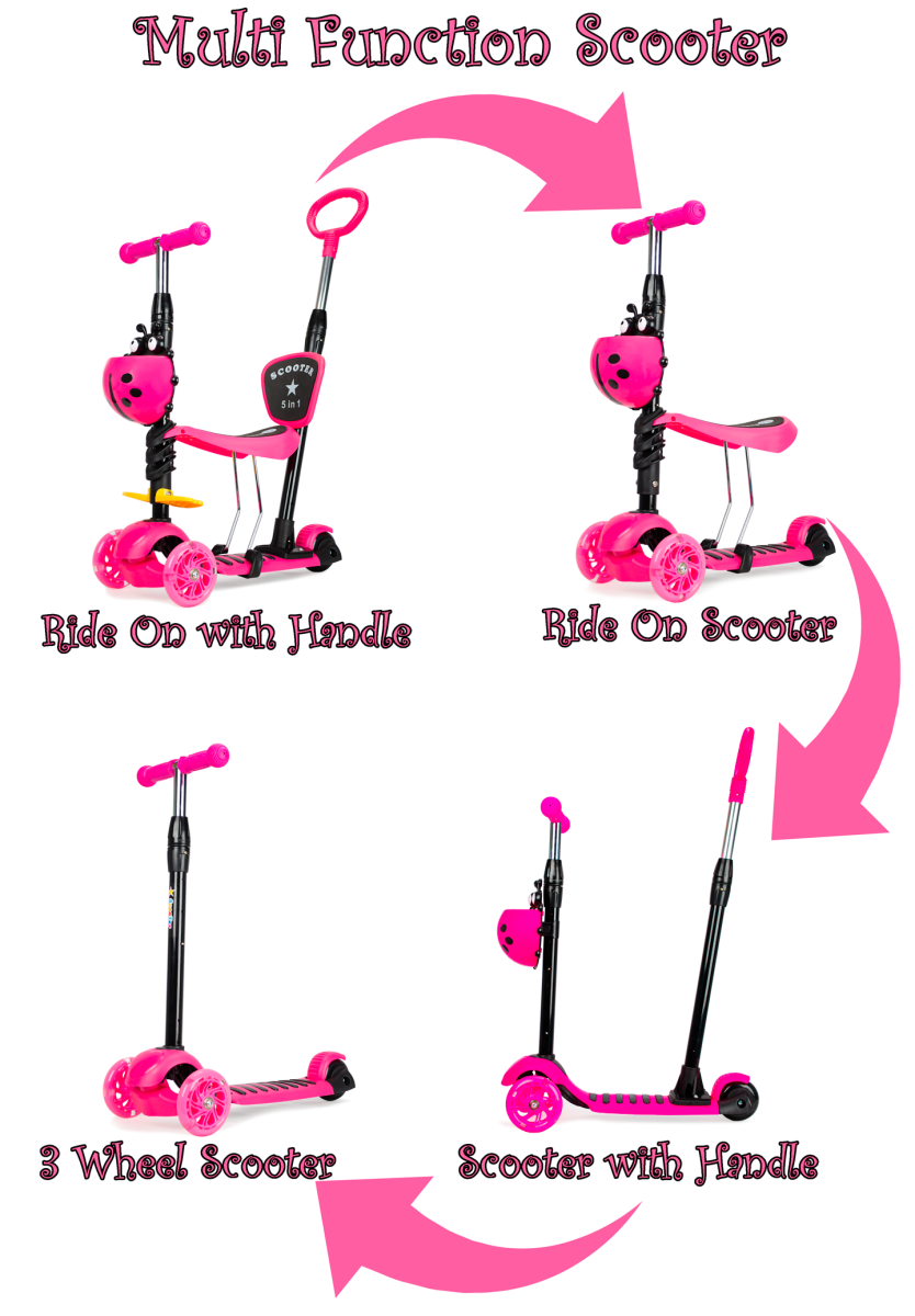 5in1 3 Wheel Scooter features
